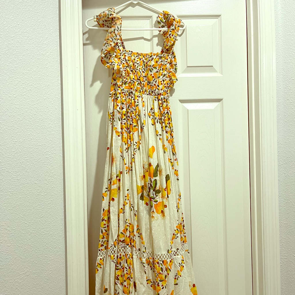 Farm Dress Brand New  Off White Cashew
